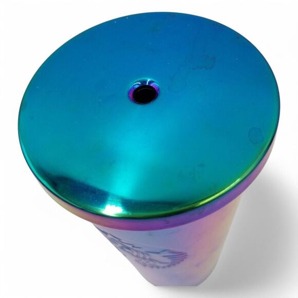 STARBUCKS Stainless Steel Oil Slick Tumbler Iridescent Rainbow Teal 16 oz. - Picture 3 of 6
